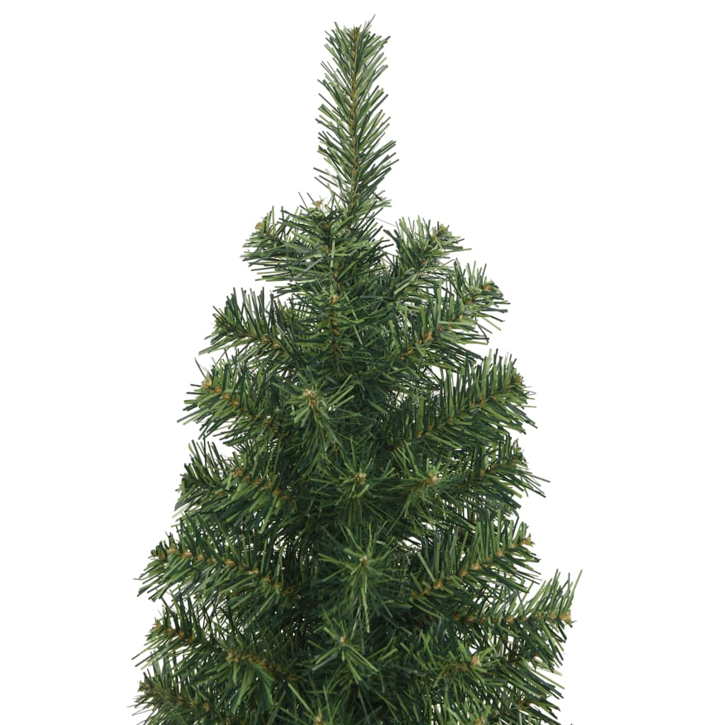 vidaXL Slim Artificial Christmas Tree with Stand Green 8 ft PVC