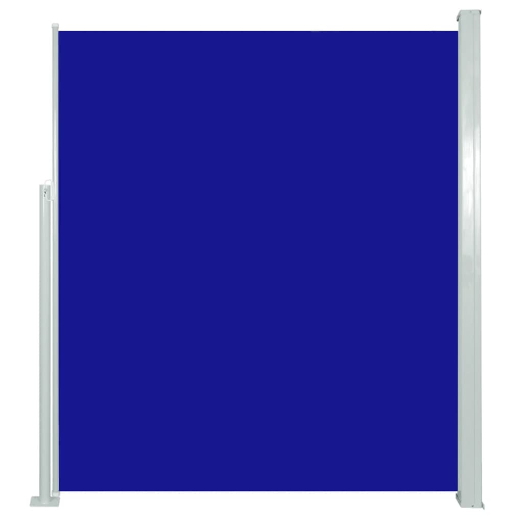 vidaXL Retractable Side Awning 63"x196.9" Blue