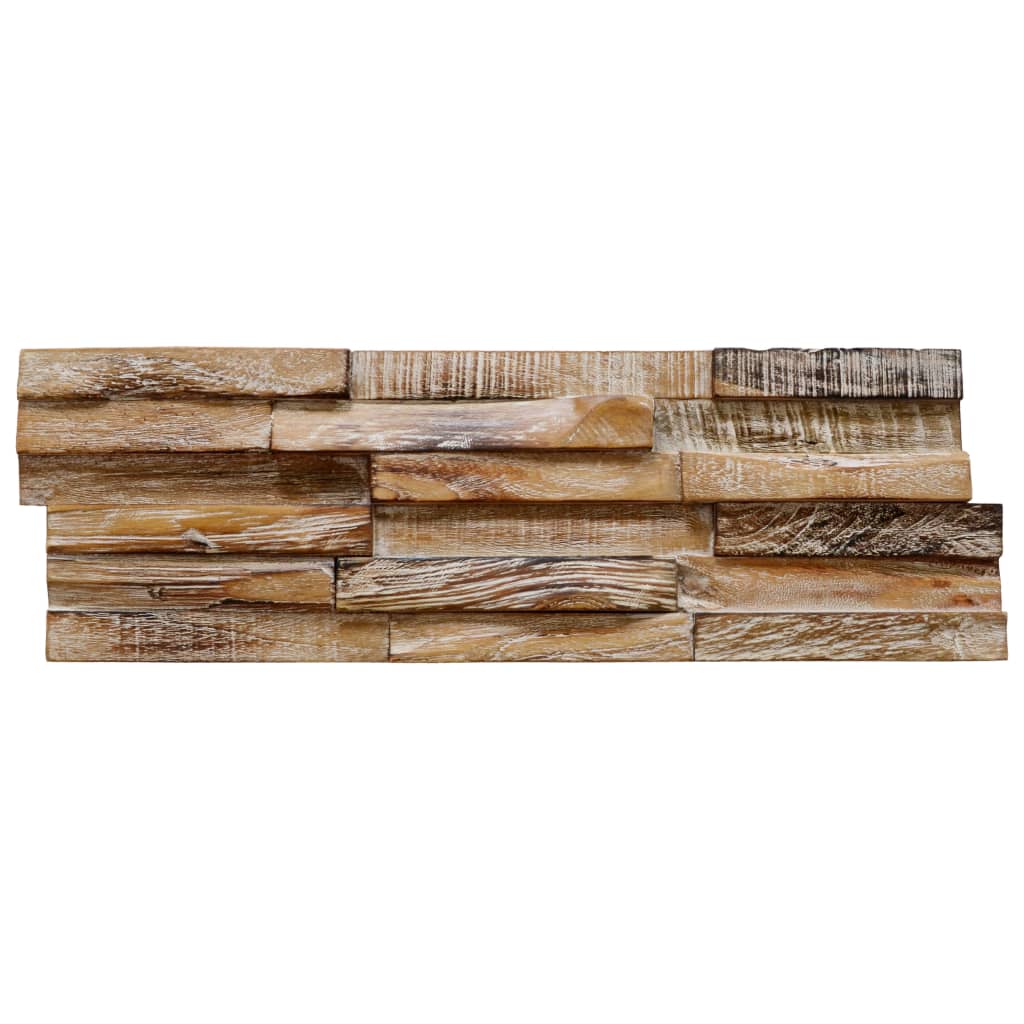 vidaXL 3D Wall Cladding Panels 10 pcs 10.9 ft? Solid Teak Wood