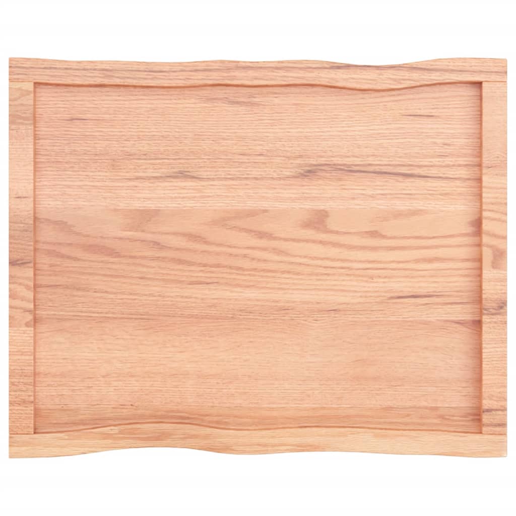 vidaXL Table Top Light Brown 31.5"x23.6"x(0.8"-2.4") Treated Solid Wood Live Edge