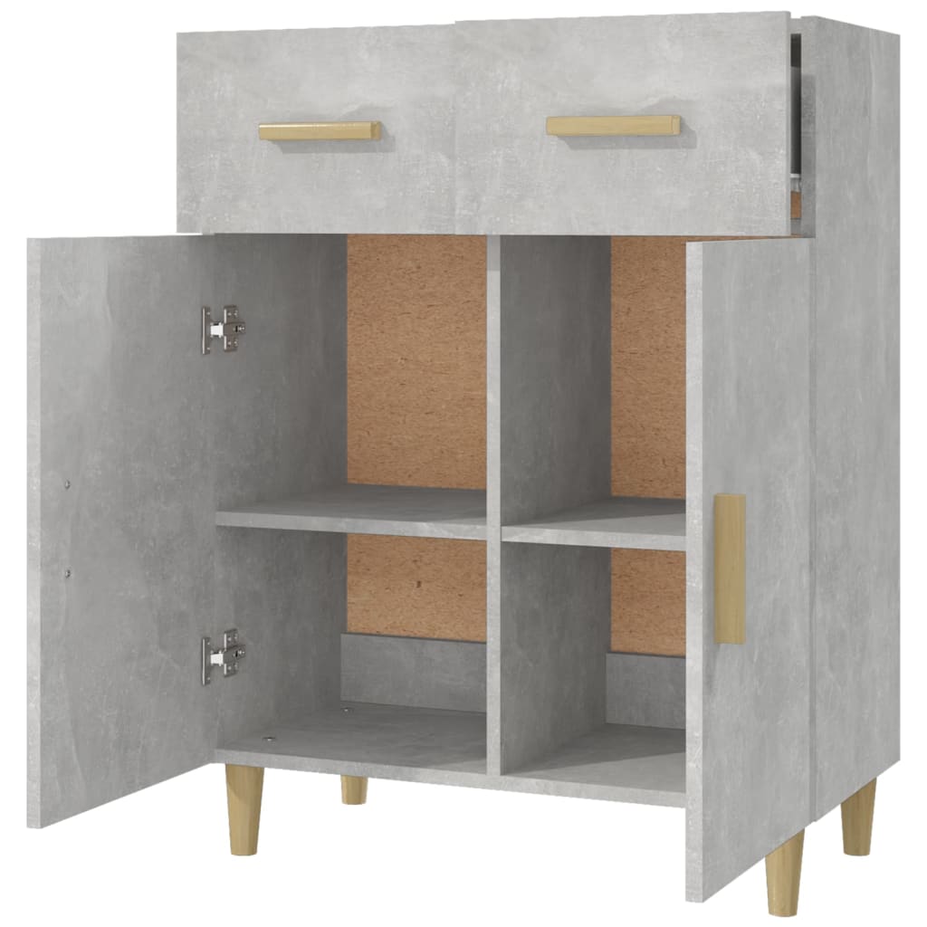 vidaXL Sideboard Concrete Gray 27.4"x13.4"x35" Engineered Wood