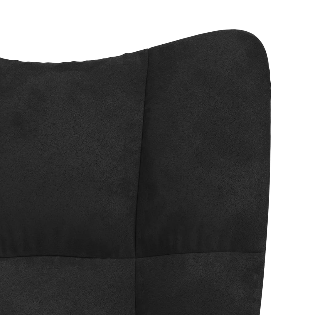 vidaXL Relaxing Chair Black Velvet