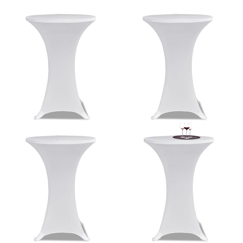 vidaXL Stretch Standing Table Covers 4 pcs 28" White