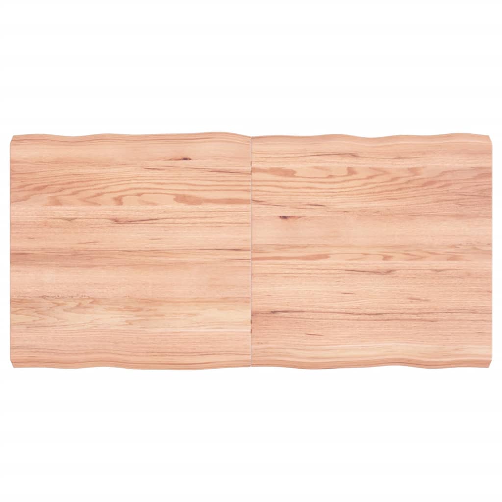 vidaXL Table Top Light Brown 47.2"x23.6"x(0.8"-2.4") Treated Solid Wood Live Edge