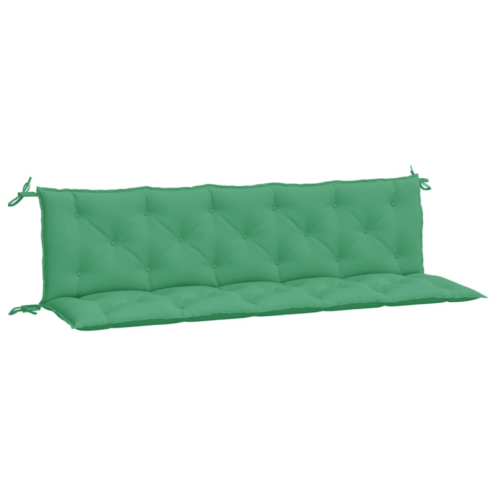 vidaXL Garden Bench Cushions 2pcs Green 70.9"x19.7"x2.8" Oxford Fabric