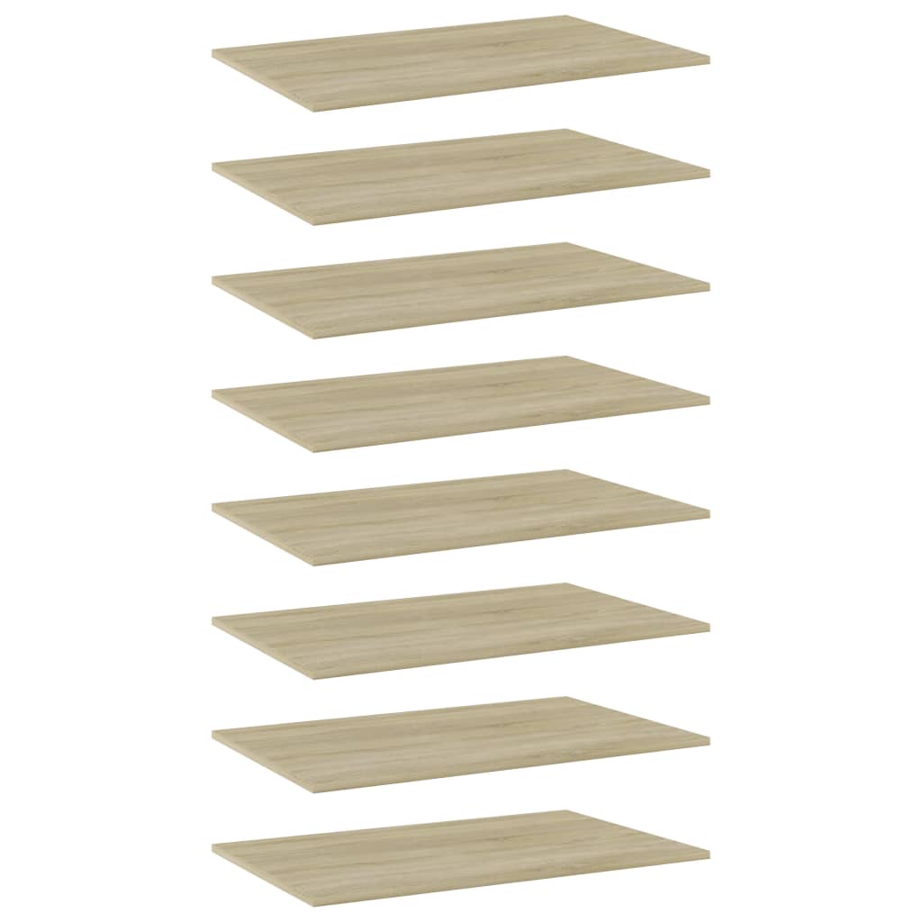 vidaXL Bookshelf Boards 8 pcs Sonoma Oak 31.5"x19.7"x0.6" Engineered Wood