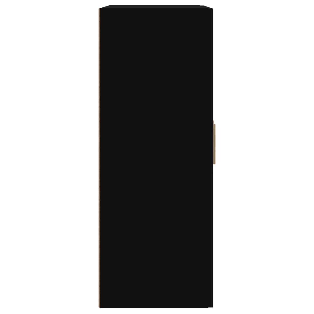 vidaXL Wall Cabinet Black 27.4"x12.8"x35.4" Engineered Wood