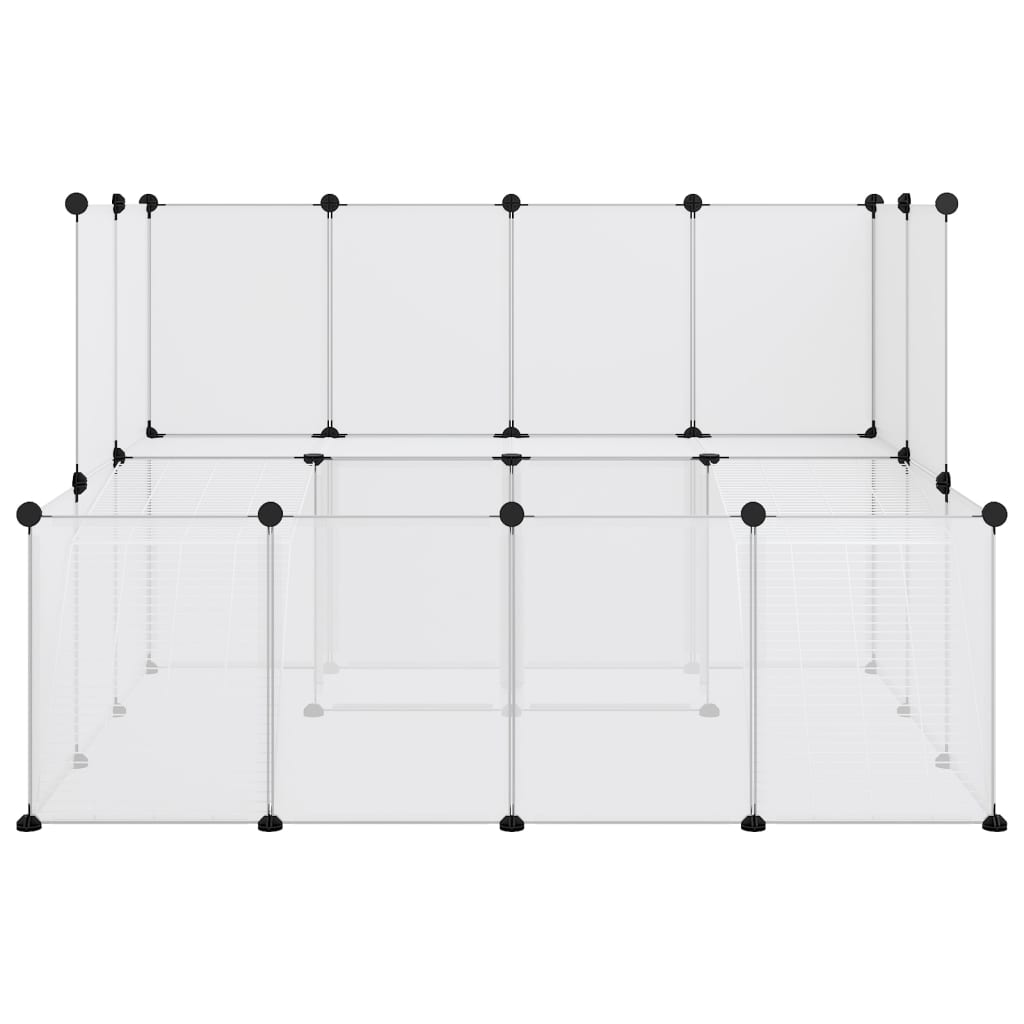 vidaXL Small Animal Cage Transparent 56.3"x42.1"x36.6" PP and Steel