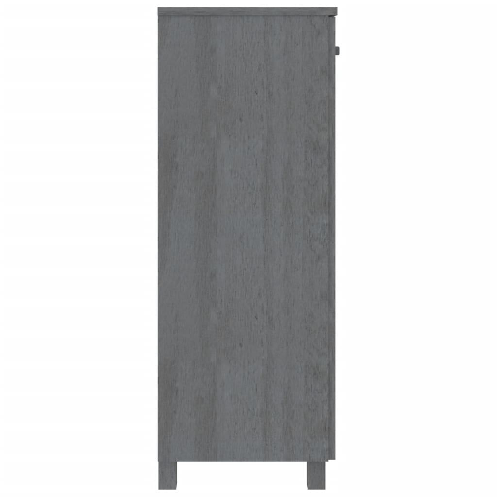 vidaXL Shoe Cabinet Dark Grey 33.5"x15.7"x42.5" Solid Wood Pine