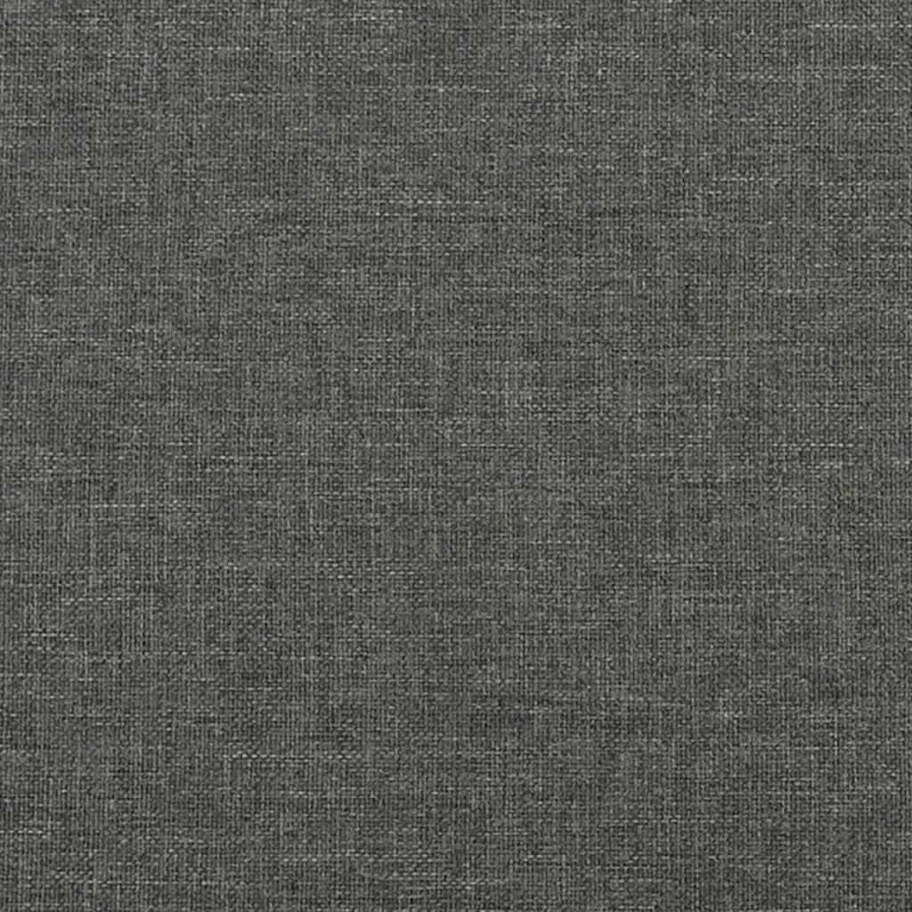 vidaXL Bed Frame with Headboard Dark Gray 39.4"x74.8" Twin Fabric