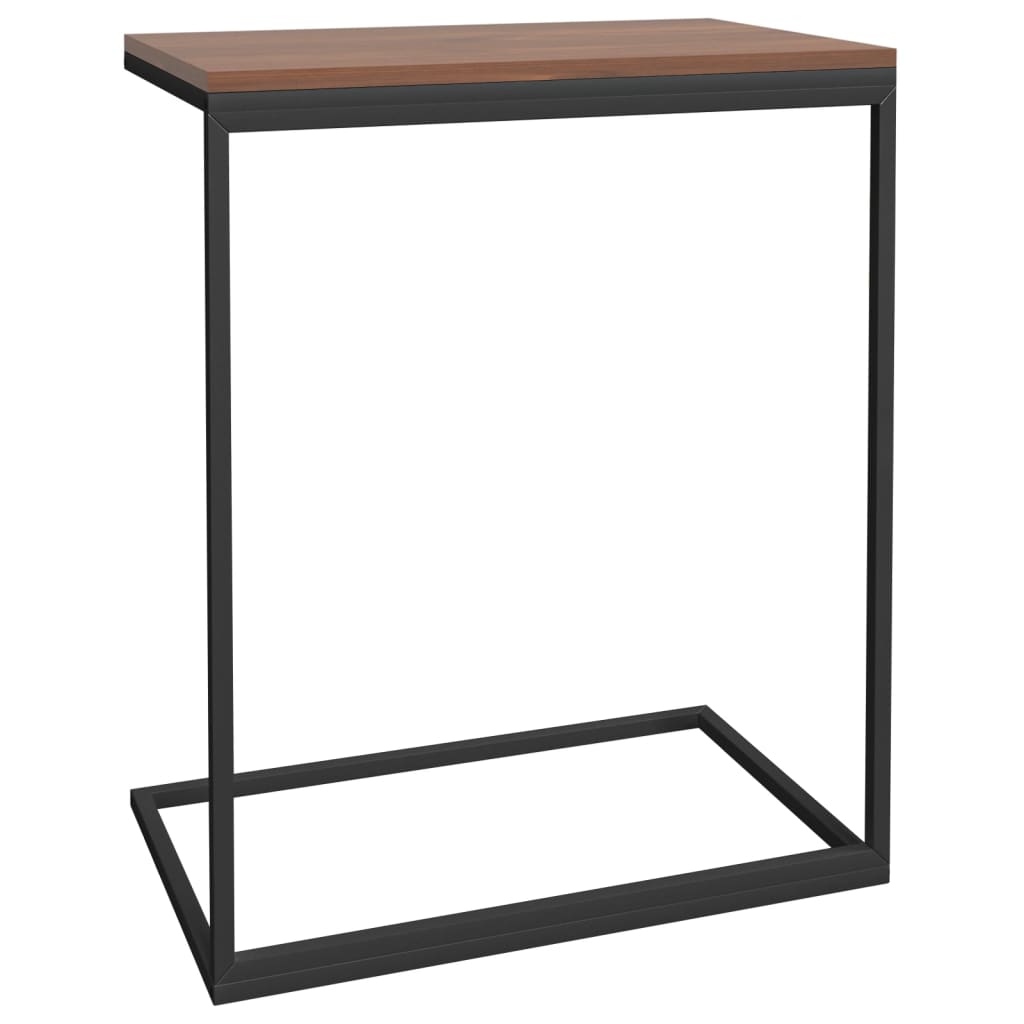 vidaXL Side Table Black 21.7"x13.8"x26" Engineered Wood