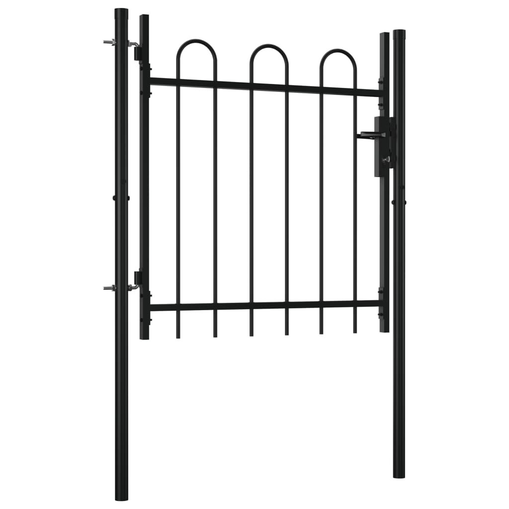 vidaXL Single Door Fence Gate with Hoop Top 39.4"x29.5"