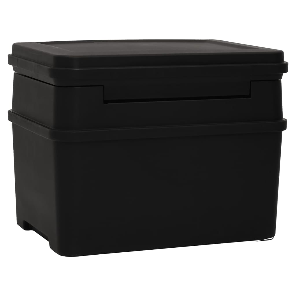 vidaXL Safe Box Black 17.3"x14.6"x13.4" Polypropylene