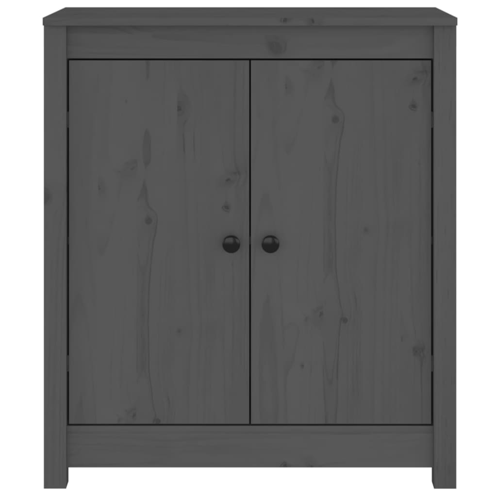 vidaXL Sideboard Gray 27.6"x13.8"x31.5" Solid Wood Pine