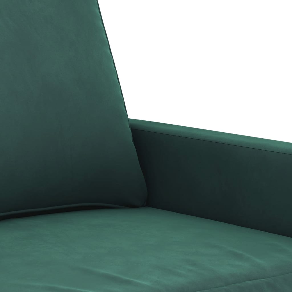vidaXL 2-Seater Sofa Dark Green 55.1" Velvet