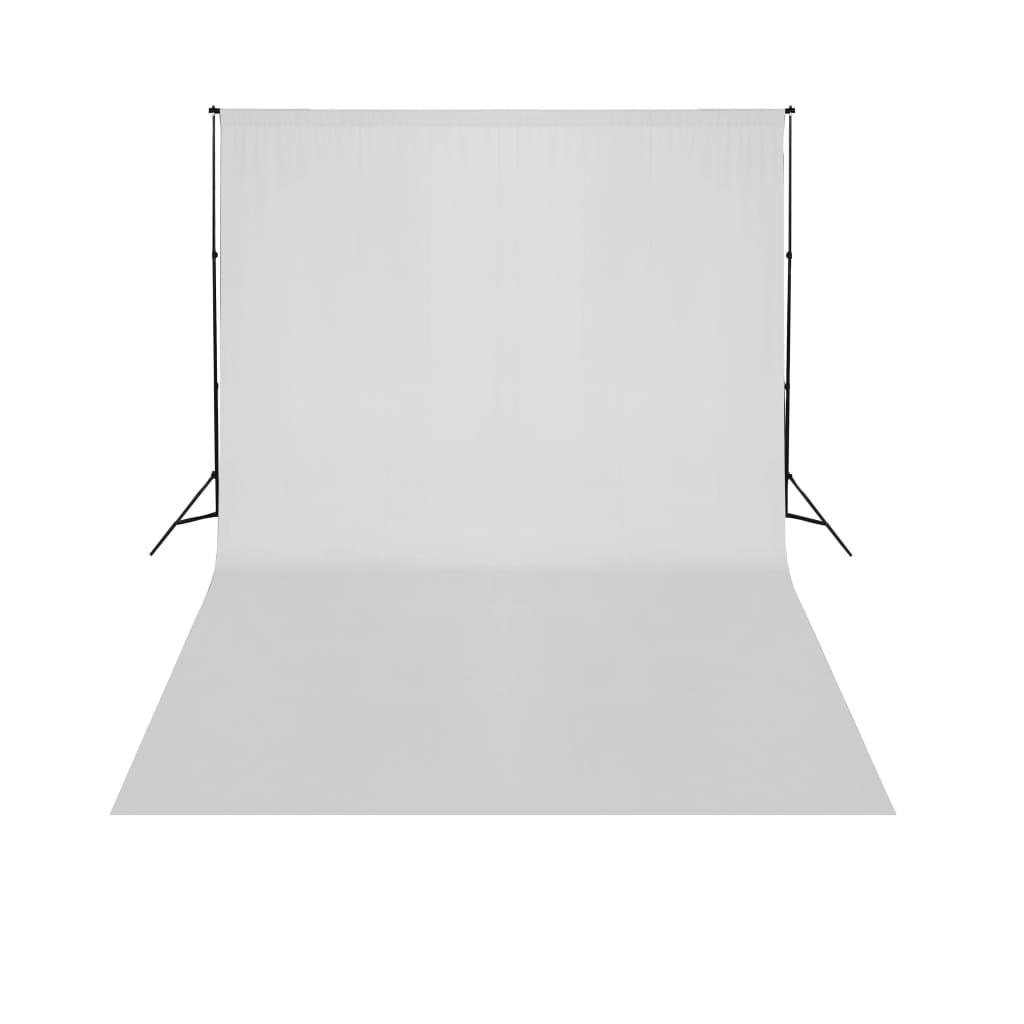 vidaXL Telescopic Background Support System + White Backdrop 9.8'x16.4'