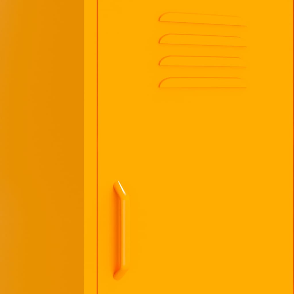 vidaXL Storage Cabinet Mustard Yellow 16.7"x13.8"x40" Steel