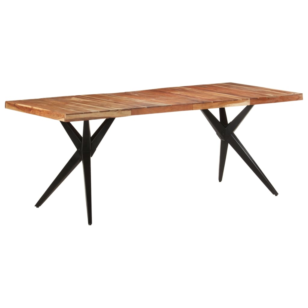 vidaXL Dining Table 78.7"x35.4"x29.9" Solid Acacia Wood
