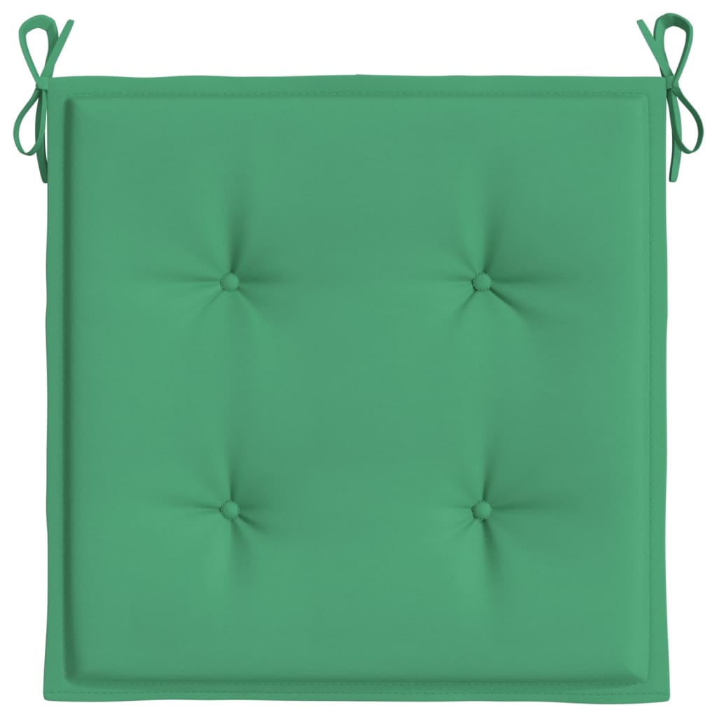 vidaXL Garden Chair Cushions 4 pcs Green 15.7"x15.7"x1.2" Oxford Fabric