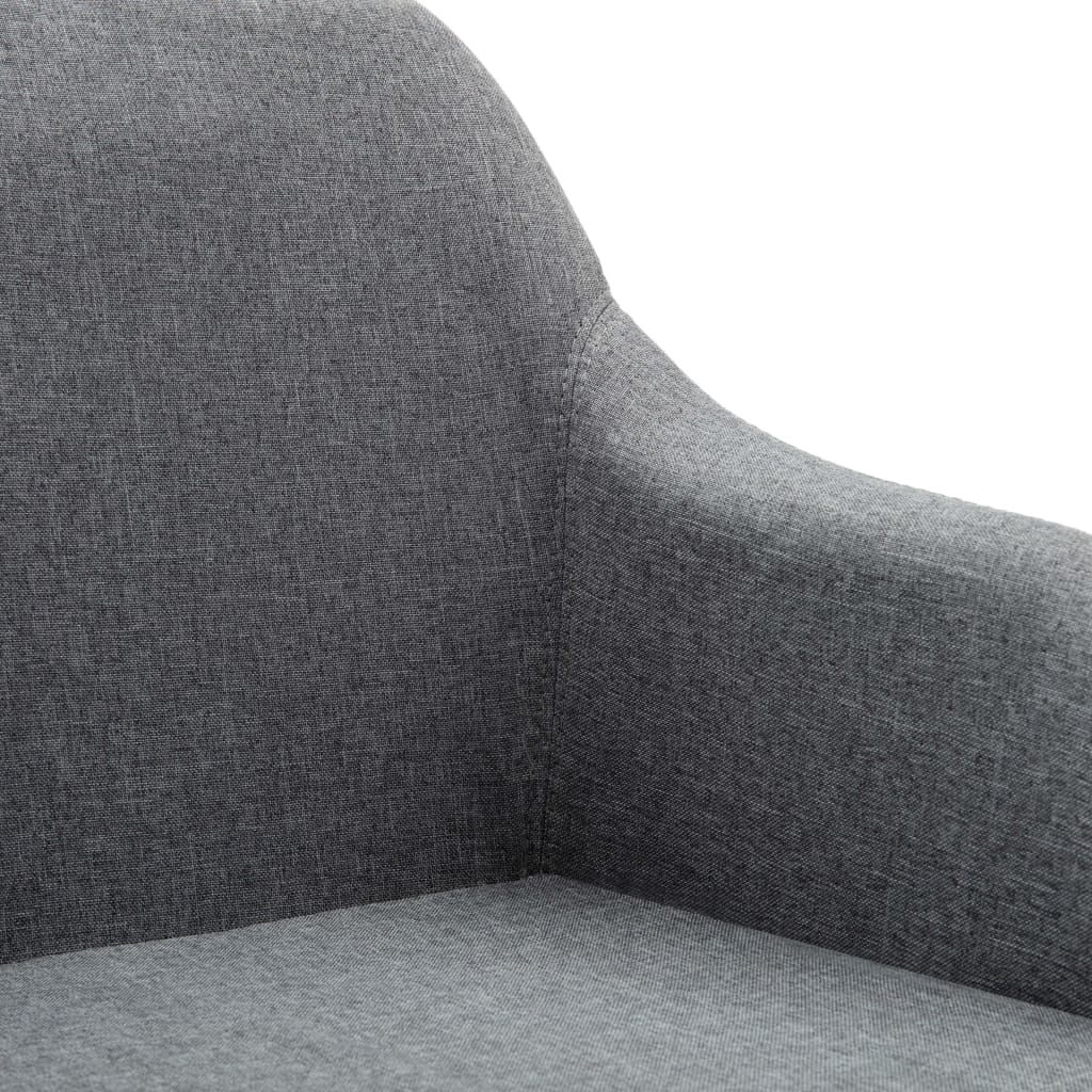 vidaXL Swivel Office Chair Light Gray Fabric