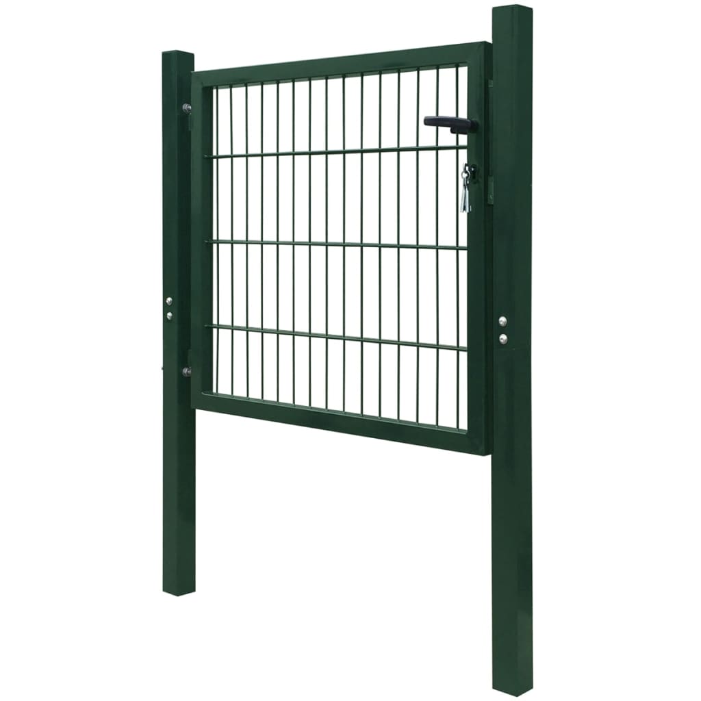 vidaXL 2D Fence Gate (Single) Green 41.7" x 51.2"