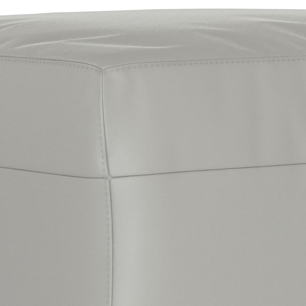 vidaXL Footstool Light Gray 27.6"x21.7"x16.1" Microfiber Fabric