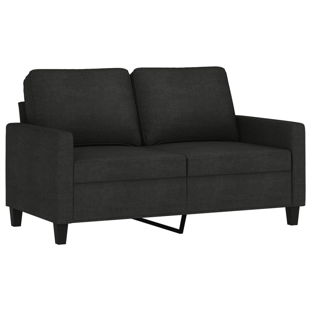 vidaXL 2-Seater Sofa Black 47.2" Fabric