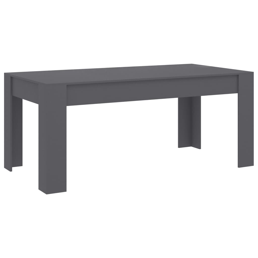 vidaXL Dining Table Gray 70.9"x35.4"x29.9" Engineered Wood