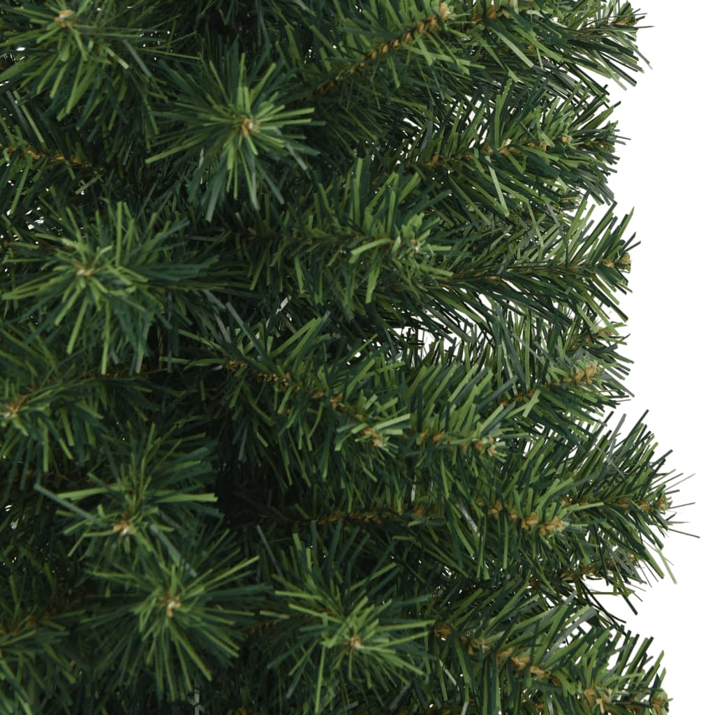 vidaXL Slim Artificial Christmas Tree with Stand Green 94.5" PVC