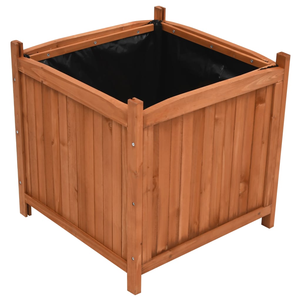 vidaXL Raised Beds 2 pcs 19.7"x19.7"x19.7" Firwood