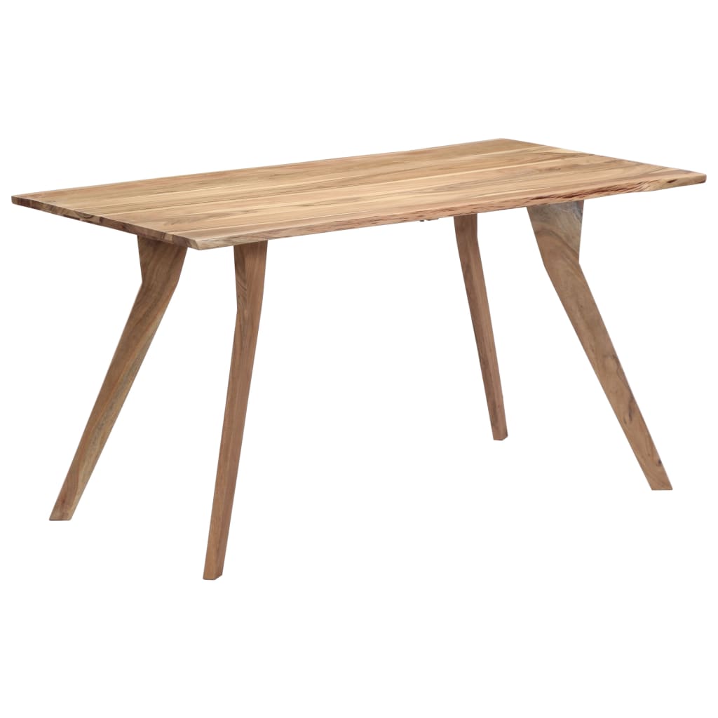 vidaXL Dining Table 55.1"x31.5"x29.9" Solid Acacia Wood