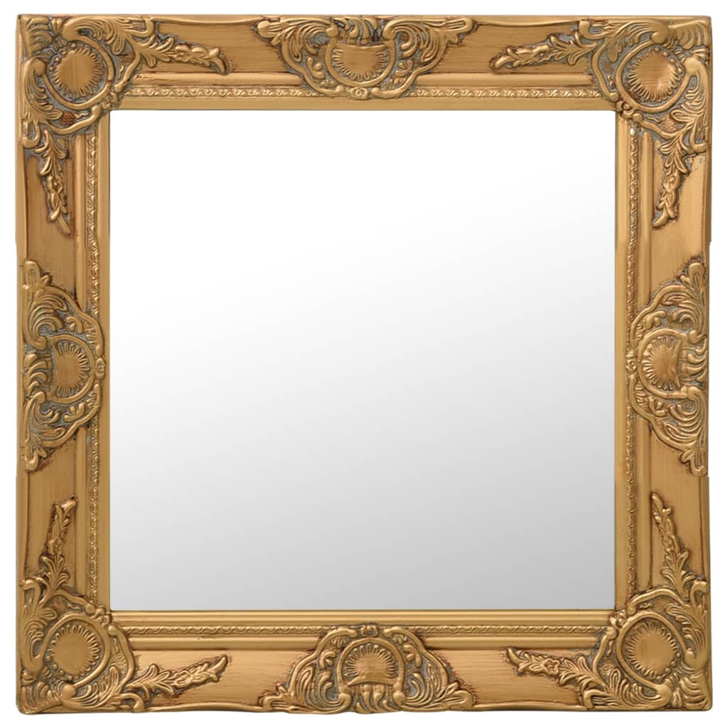 vidaXL Wall Mirror Baroque Style19.7"x19.7" Gold