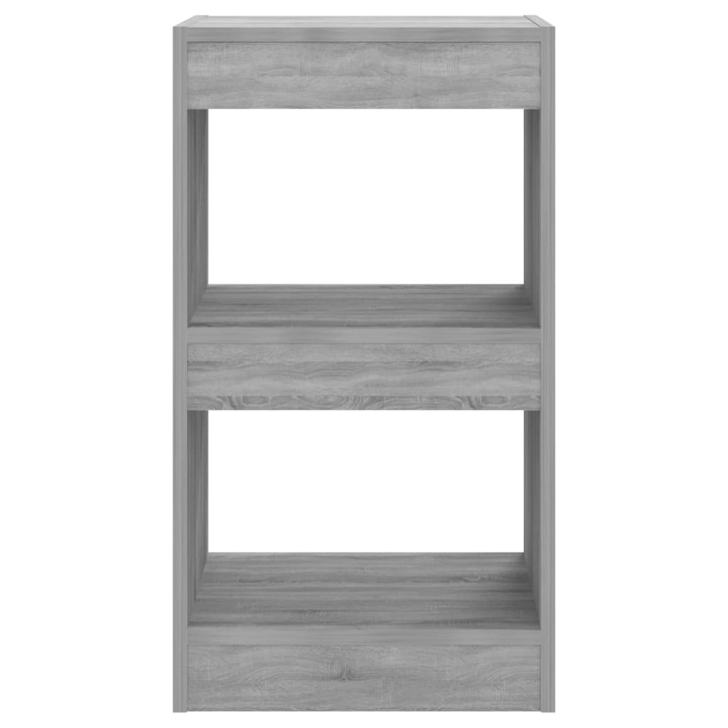 vidaXL Book Cabinet/Room Divider Gray Sonoma 15.7"x11.8"x28.3"