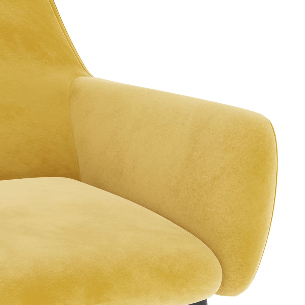 vidaXL Dining Chairs 4 pcs Mustard Yellow Velvet