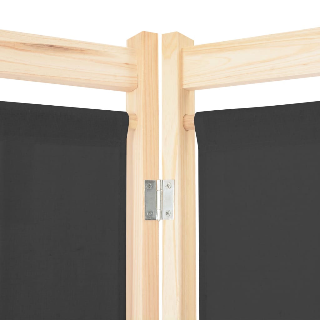 vidaXL 3-Panel Room Divider Gray 47.2"x66.9"x1.6" Fabric