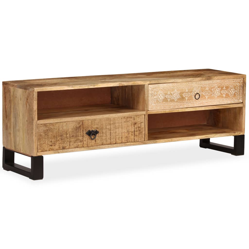 vidaXL TV Stand Solid Wood Mango 47.2"x11.8"x15.7"