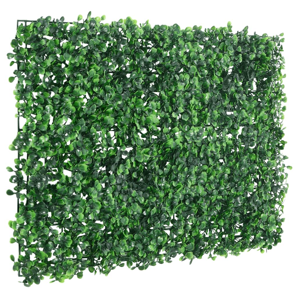 vidaXL Artificial Shrub Leaf Fence 24 pcs Green 15.7"x23.6"
