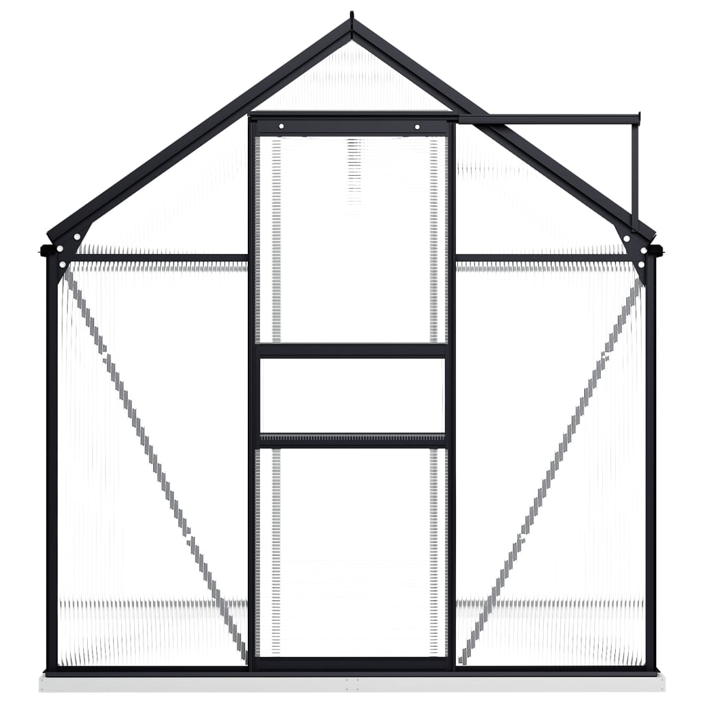 vidaXL Greenhouse with Base Frame Anthracite Aluminum 38.9 ft²