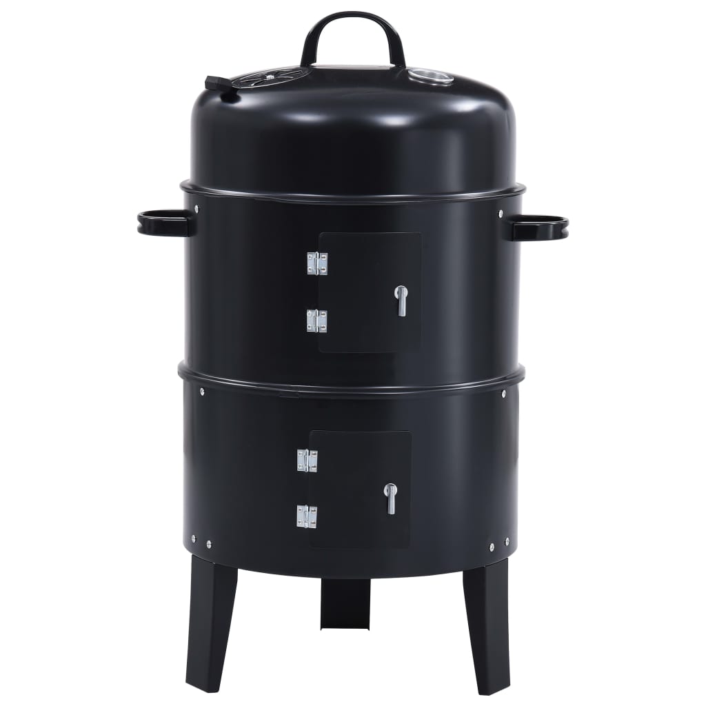 vidaXL 3-in-1 Charcoal Smoker BBQ Grill 15.7"x31.4"