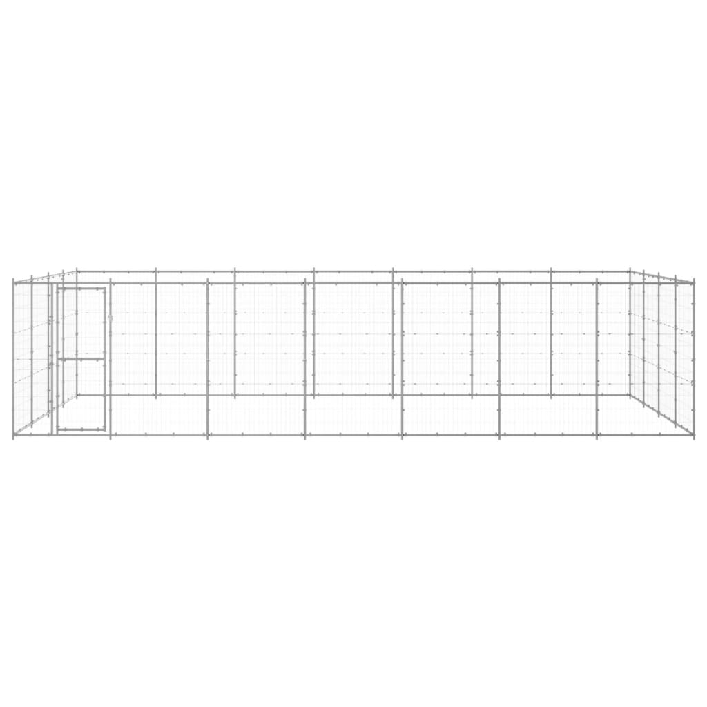 vidaXL Outdoor Dog Kennel Galvanized Steel 364.7 ft²