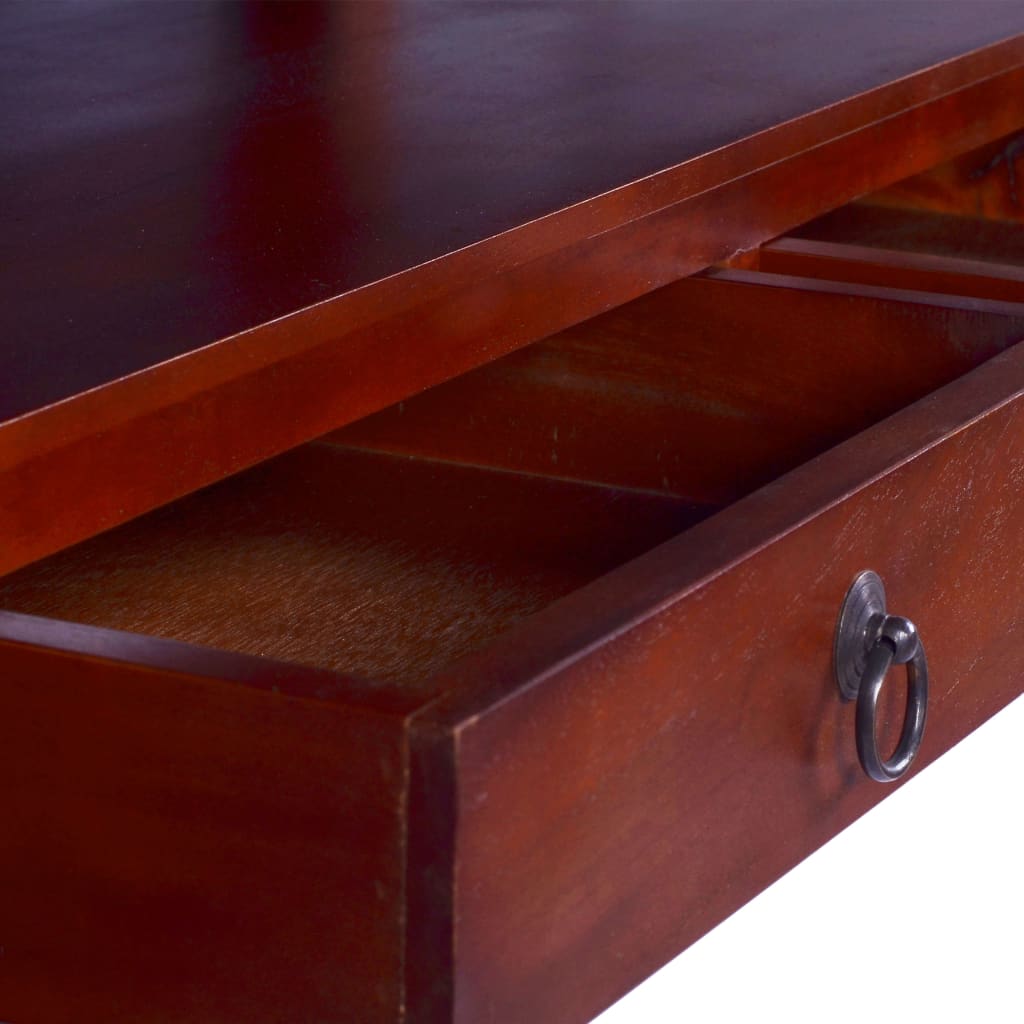 vidaXL Coffee Table Classical Brown 35.4"x19.7"x15.7" Solid Mahogany Wood