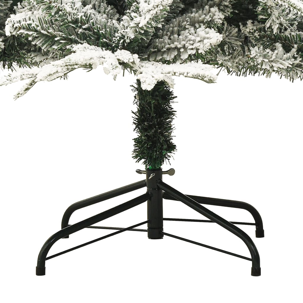 vidaXL Artificial Christmas Tree LED&Ball Set&Flocked Snow 70.9" PVC&PE