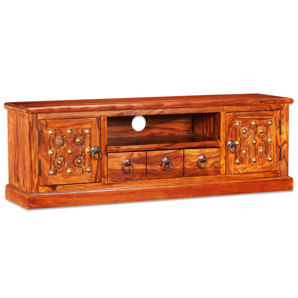 vidaXL TV Stand Solid Sheesham Wood 47.2"x11.8"x15.7"