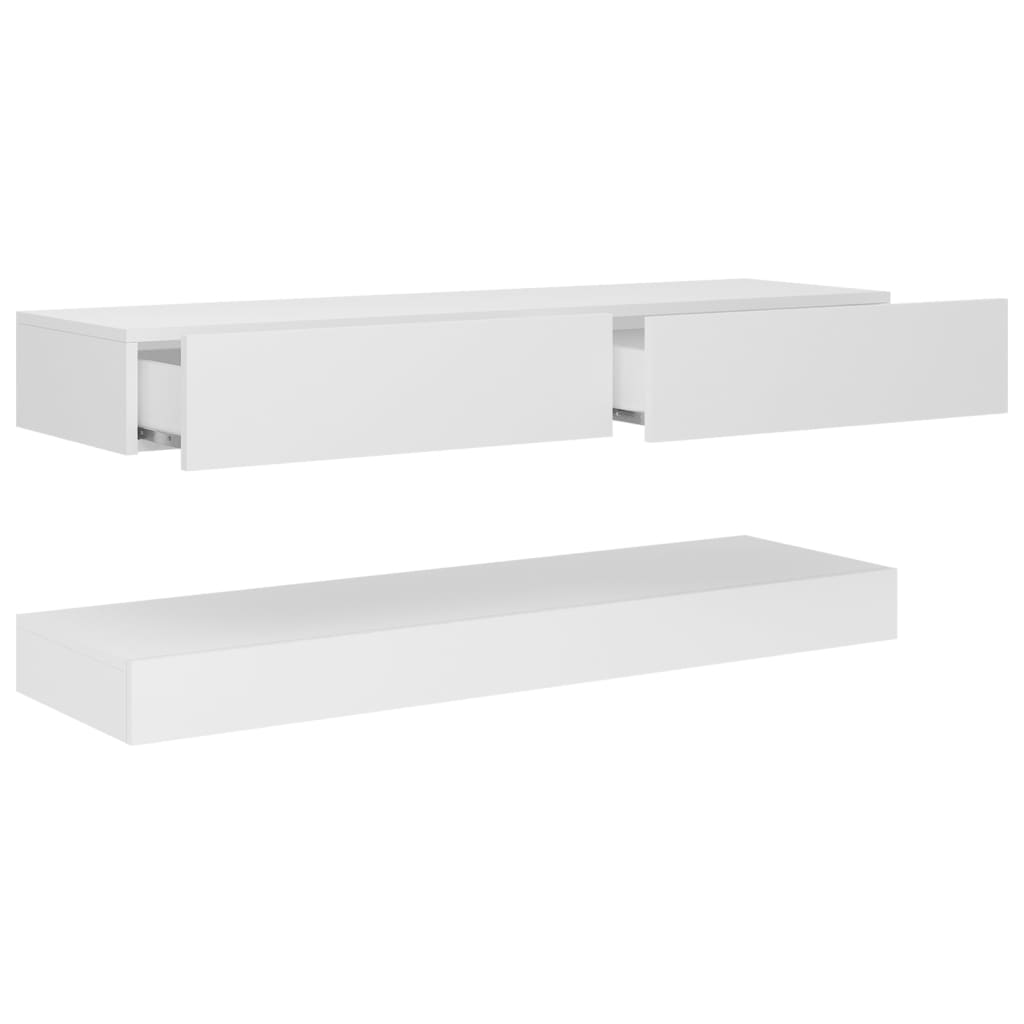 vidaXL TV Stand with LED Lights White 47.2"x13.8"