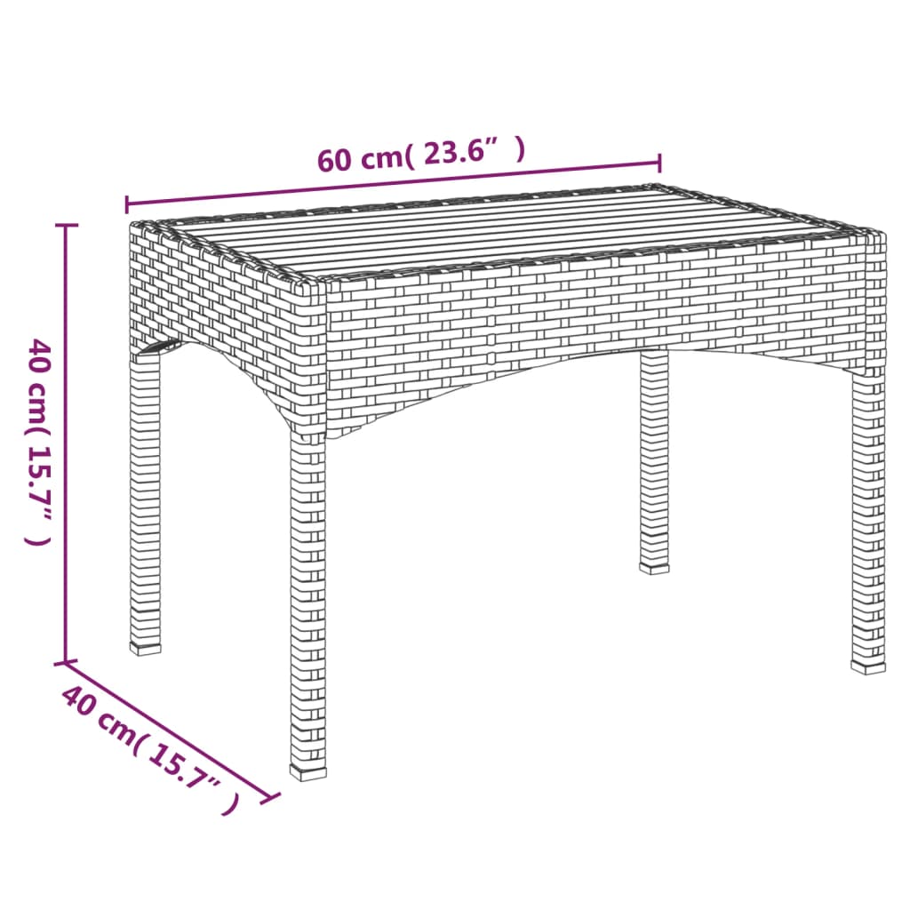 vidaXL 4 Piece Patio Dining Set with Cushions Gray Poly Rattan