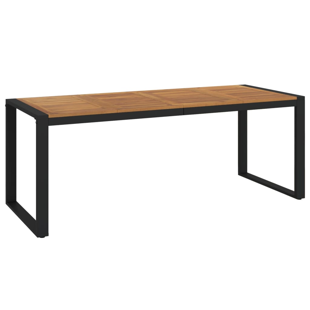 vidaXL Patio Table with U-shaped Legs 78.7"x35.4"x29.5" Solid Wood Acacia