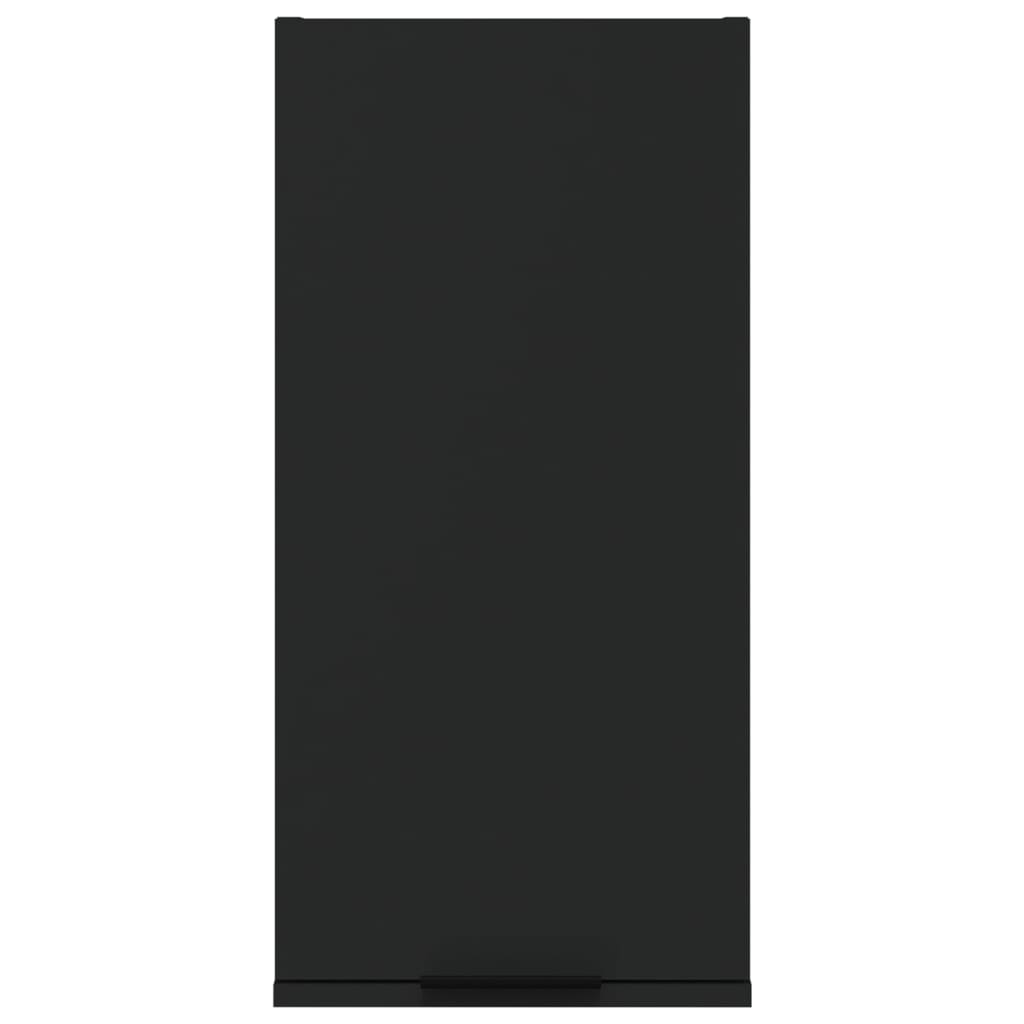 vidaXL Wall-mounted Bathroom Cabinet Black 12.6"x7.9"x26.4"