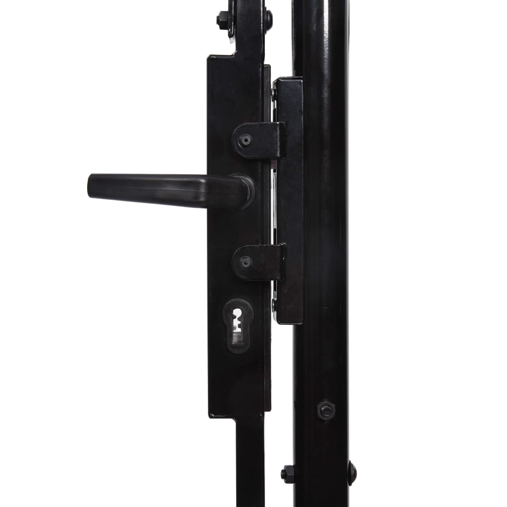 vidaXL Single Door Fence Gate with Hoop Top 39.4" x 29.5"