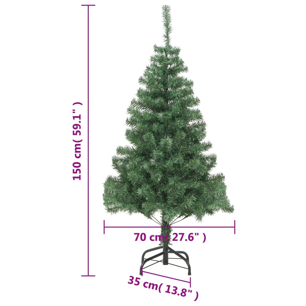 vidaXL Artificial Christmas Tree with Stand 5 ft 380 Branches
