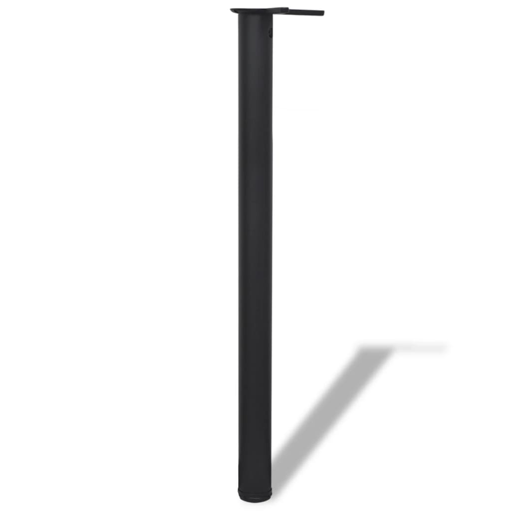 vidaXL 4 Height Adjustable Table Legs Black 34.3"